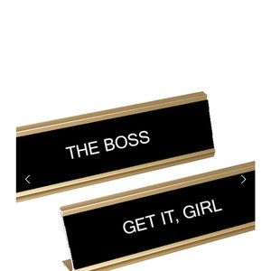 Cheezos Double Sided Desk Plaque - Get It, Girl or The Boss
